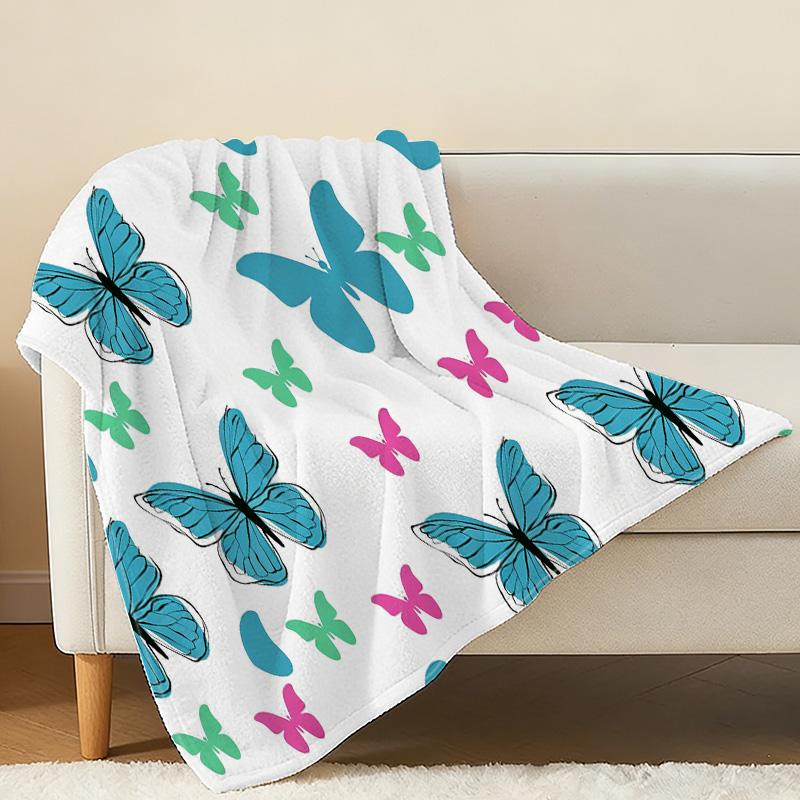 Flannel Fleece Blanket, Hemmed Edge Soft Warm Plush Throw, Cozy Home Decor for Couch Sofa, Perfect for Halloween Christmas, Lounging & Bedroom Use