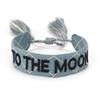 Handmade European Style Embroidered Love Bracelet with Tassels for Girls