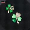 Korean Style Four-Leaf Clover Brooch for Women's Autumn/Winter Knitwear or Cheongsam