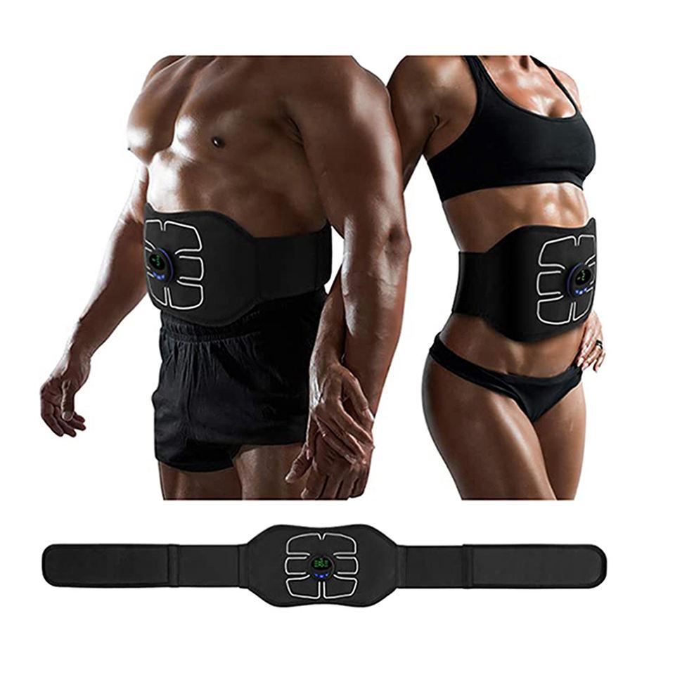 EMS Slimming Massager Belt Electric Waist Vibrating Fat Burning USB Rechargeable Abdominal Fitness Belt Belly Massage Belt чёрный