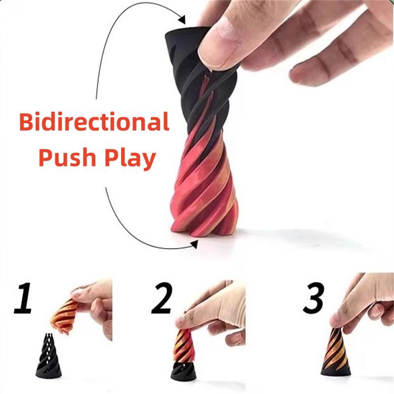 New 3D Printed Helix Screw Fidget Toy Intelligence Development Spiral Cone Fidget Toy Spiral Stereoscopic Children's Puzzle Toy
