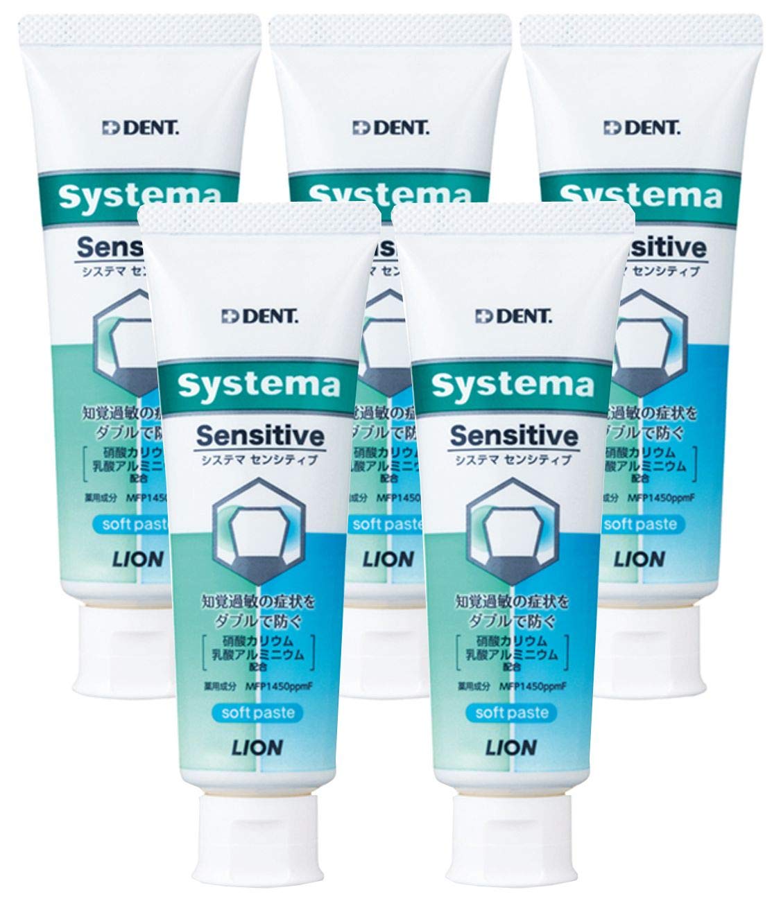 

Lion Systema Sensitive 1450ppm 1 флакон x 5 флаконов DENT.EX (85g)