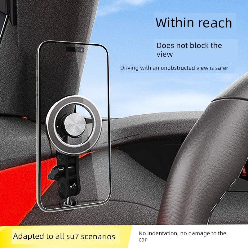 Suitable for Xiaomi Su7 Mobile Phone Car Mount, Geely Galaxy M9 Magnetic Car Navigation Support Bracket New Model