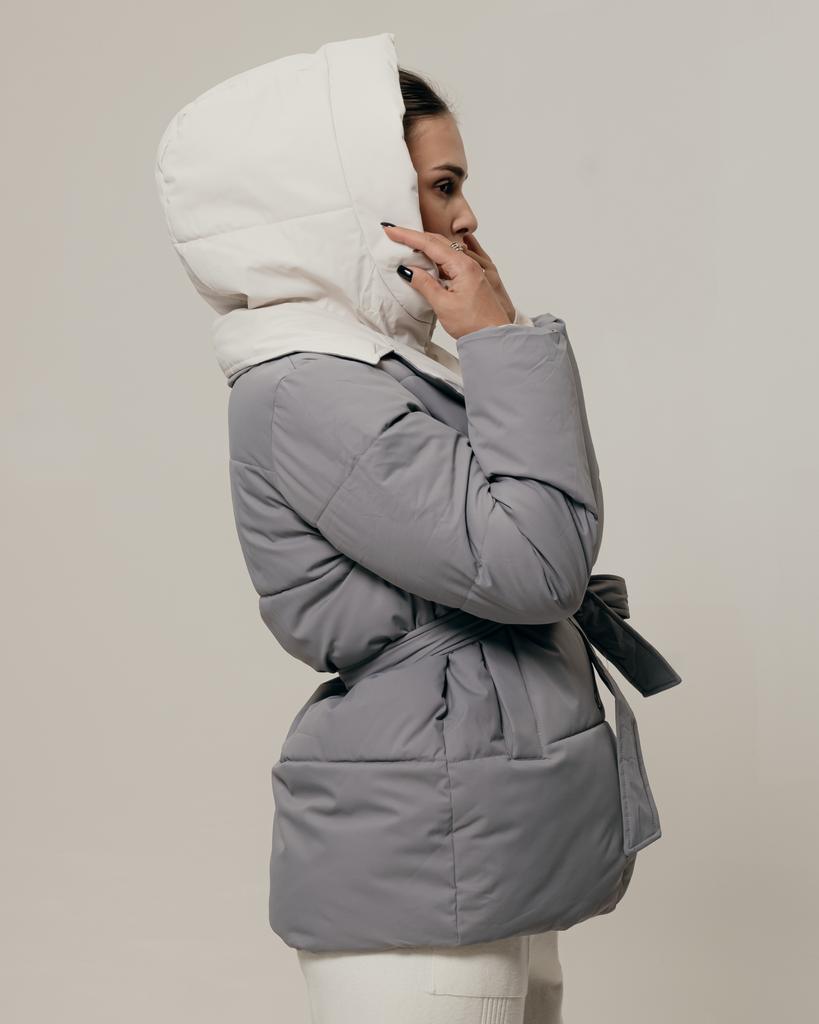 Jacket with Belt HAIZIYUAN 824 M Gray-milk