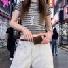 PU Belt Waist Bag Suede Waist Packs Mini Women Belt Bag  Outdoor