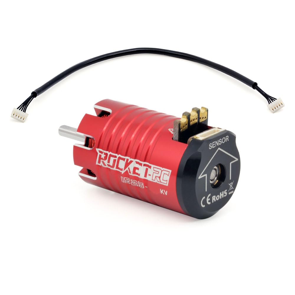 Sensored Brushless Motor for Rocket Mini 1525 Pro Drift Racing RC Cars (17.5T/5500KV Red) P.D Mini-z, 1/24, 1/27, 1/28, 1/32, Mini-z MR-03
