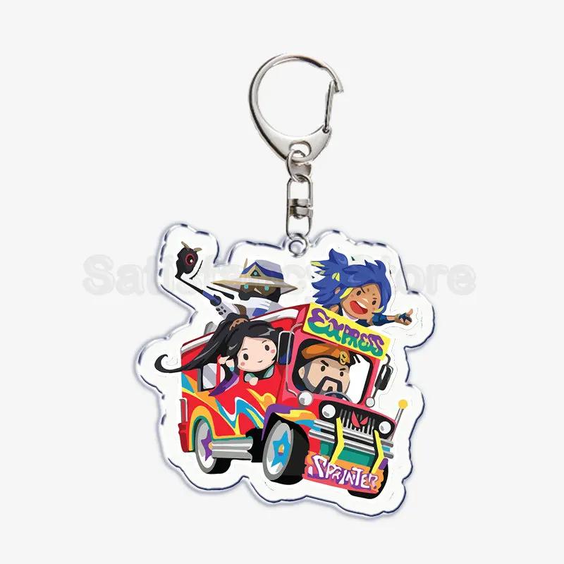 

Popular Fun Valorant Keychain Ett Sova Cypher Man Acrylic Key Chain for Accessories Pendant Key Ring Keychains Jewelry Gift