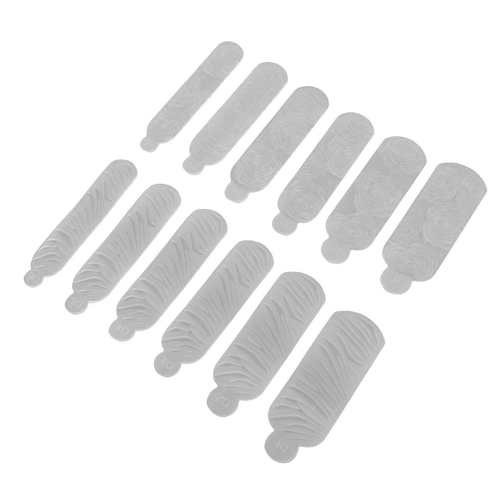 24pcs Nails Art Template Featuring 3D Patterns Stereo Printing Reusable Nails Art Mold DIY Tool B