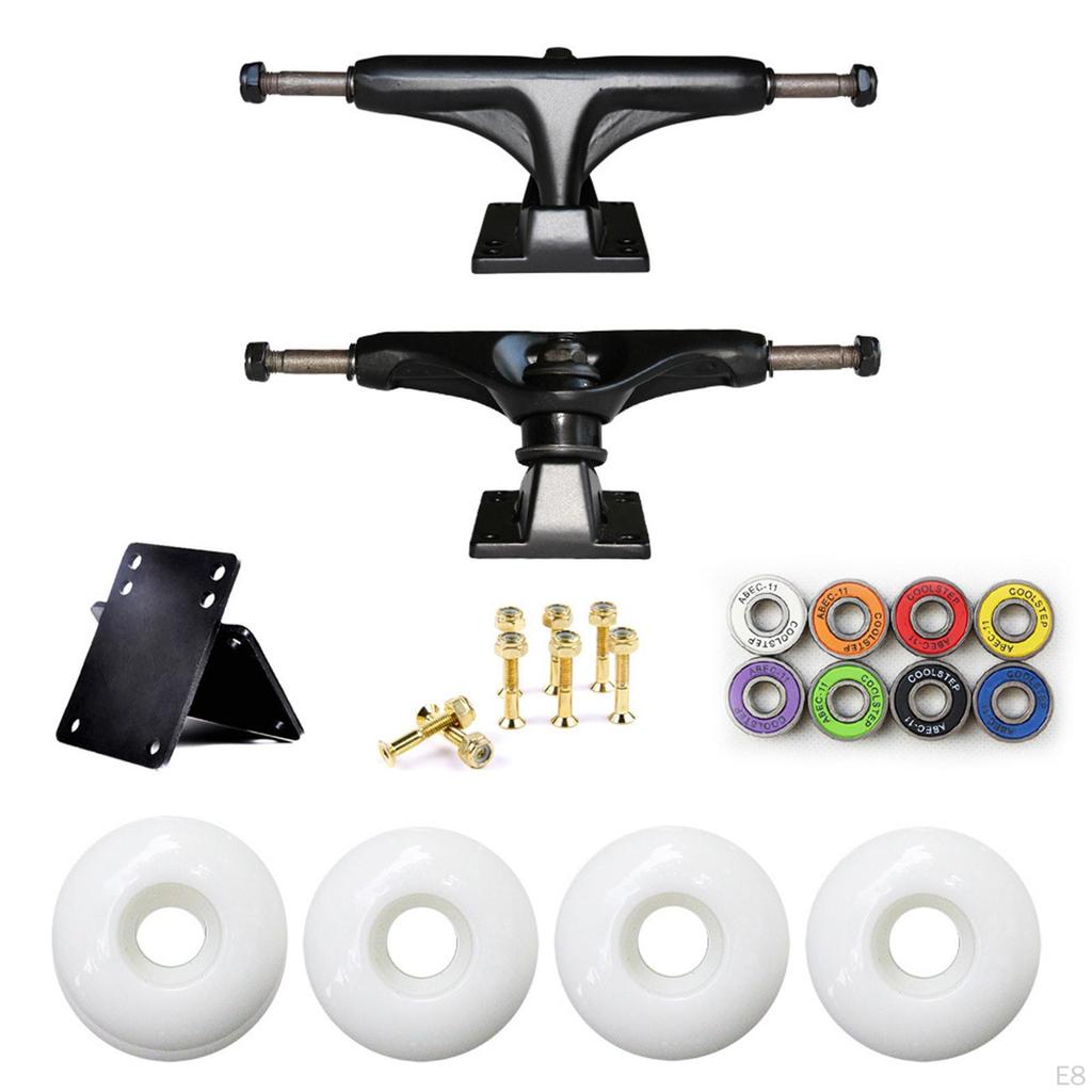 Alloy Skateboard Truck 5 Inch ABEC-11 Bearing Longboard Skate Board Wheel Wrench Repair Shock Pads