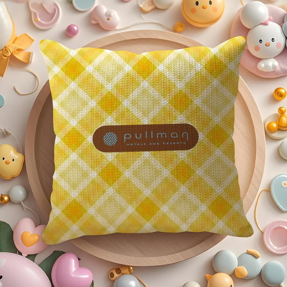 Luxurious Commemorative Gift P-Pullman Hotel Pillow Case Sofa Living Room Bedroom Headboard Backrest Cushion Square Cushion