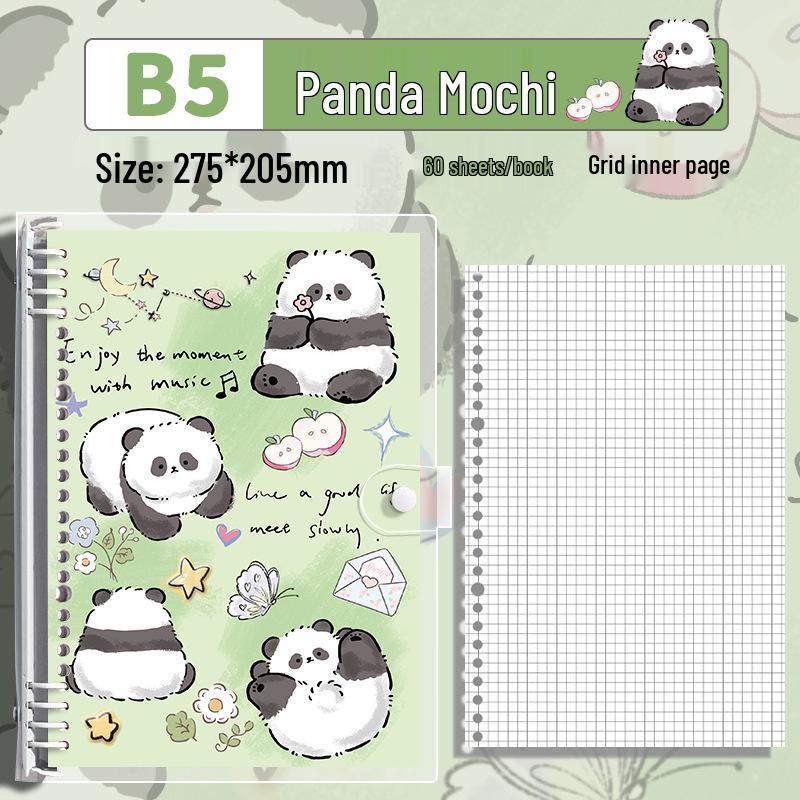 Cute Pet Transparent Soft PVC Binder B5 Notepad Diary with Iron Clip