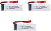 Rechargeable LiPo Battery 3.7V 500mAh 3-Pack | Compatible with UDI U817 U817C U817A U818A WLtoys V959 | 57x17x8 Mm – 16g | Silver