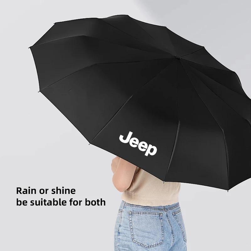 For Jeep Car Interior Accessories Car Folding Umbrella Portable For Jeep Renegade Compass Grand Cherokee Wrangler Jk Gladiato