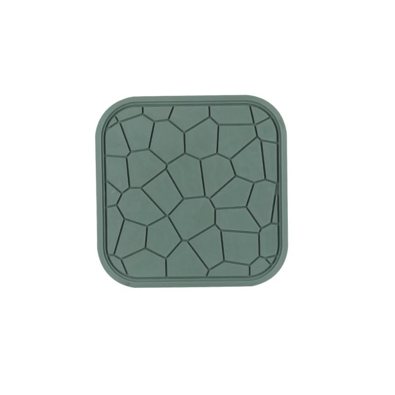 1PCS Round Silicone Coasters Square Non-slip Placemats Heatproof Cup Mat Reusable Tableware Set Table Protector Drinkware