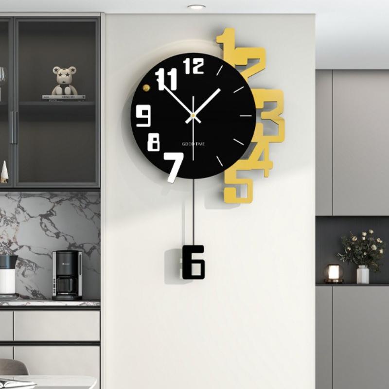 Silent Wall Clocks Modern Swing Wall Clock Simple Creative Household Hanging Clock Living Room Furniture Decoration Accessories