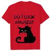 Black Cat I Was Told To Check My Cattitude T Shirt for Men Women Tops Funny T Shirt Short Sleeve Tees Summer Brand Tee Shirt