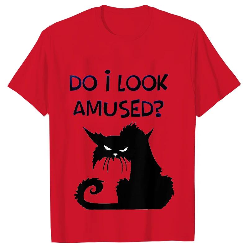 Black Cat I Was Told To Check My Cattitude T Shirt for Men Women Tops Funny T Shirt Short Sleeve Tees Summer Brand Tee Shirt
