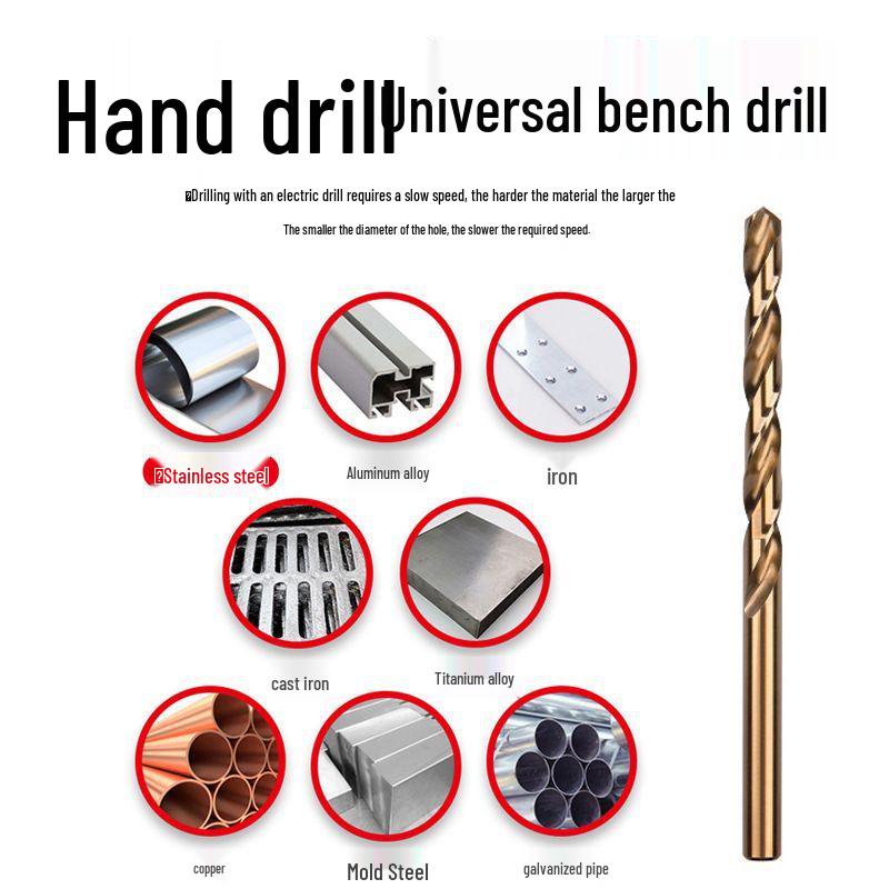 50-Piece High-Speed Steel Twist Drill Bit Set: 1mm-6mm, 0.1mm Interval, Straight Shank for Electric Drills