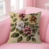 Vintage Floral Art Flower Pillowcase Toon Gift Cushion Cover Bedroom Home Sofa Chair Seat Decor Pillow Case