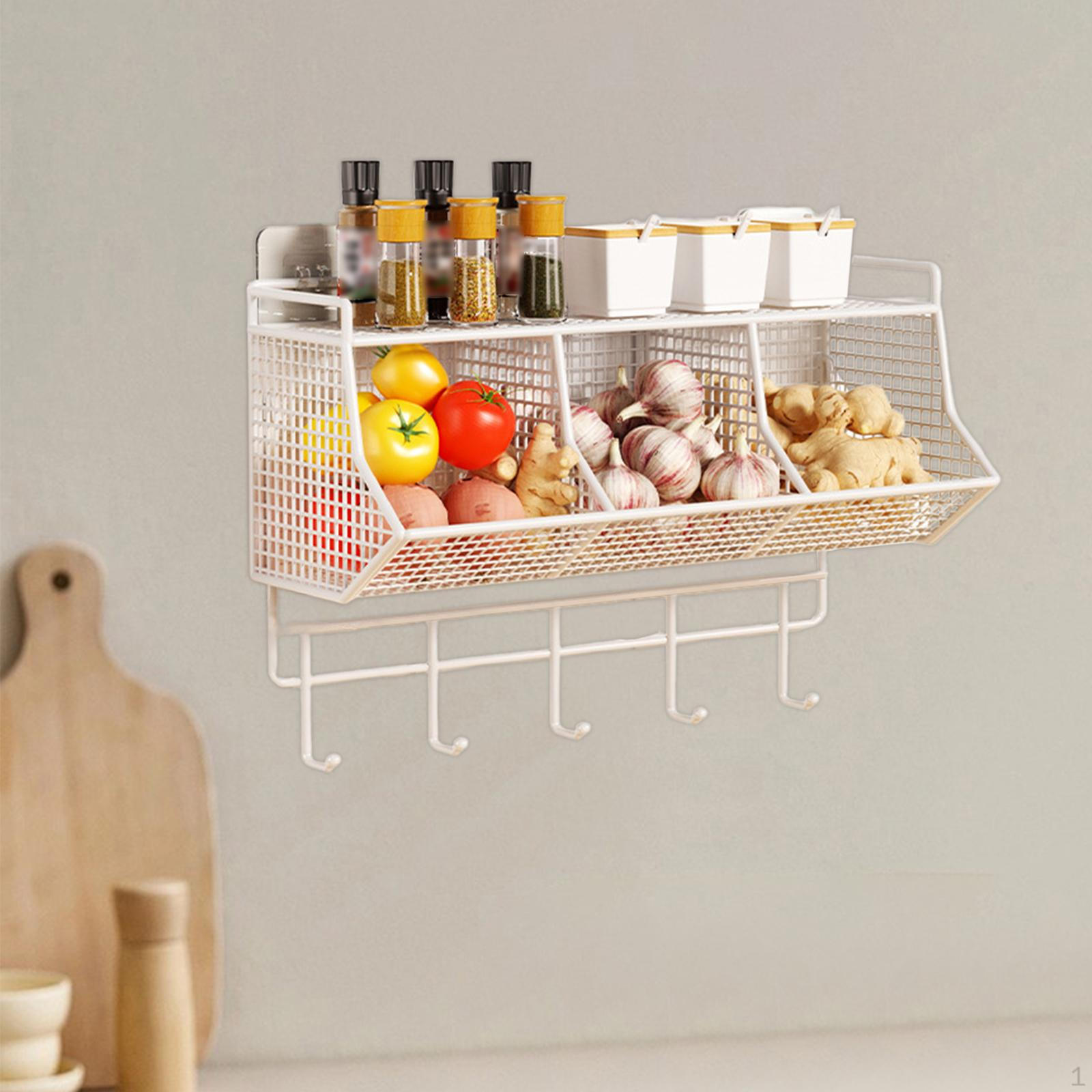 

Держатель для чеснока и имбиря, подвесной органайзер для хранения, полка для фруктов, полка для овощей, кухонный лук белый