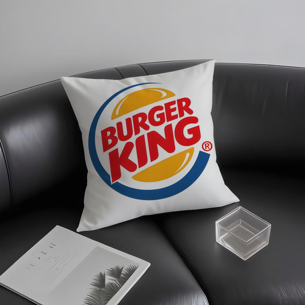 H-Hun Burgerr King Brand Cushion Cover Pillowcase Ultra Soft Skin Friendly Fabric Cloud Like Comfort & Concealed Zipper