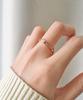 Loveenb [14K Gold] Simple Chain Initial Engraved Ring