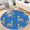 1pc Zebra Circle Office Round Area Rug, Indoor Mat Suitable For Office, Under Office Chairs Bedroom Living Room Home Decor, Room Deco
