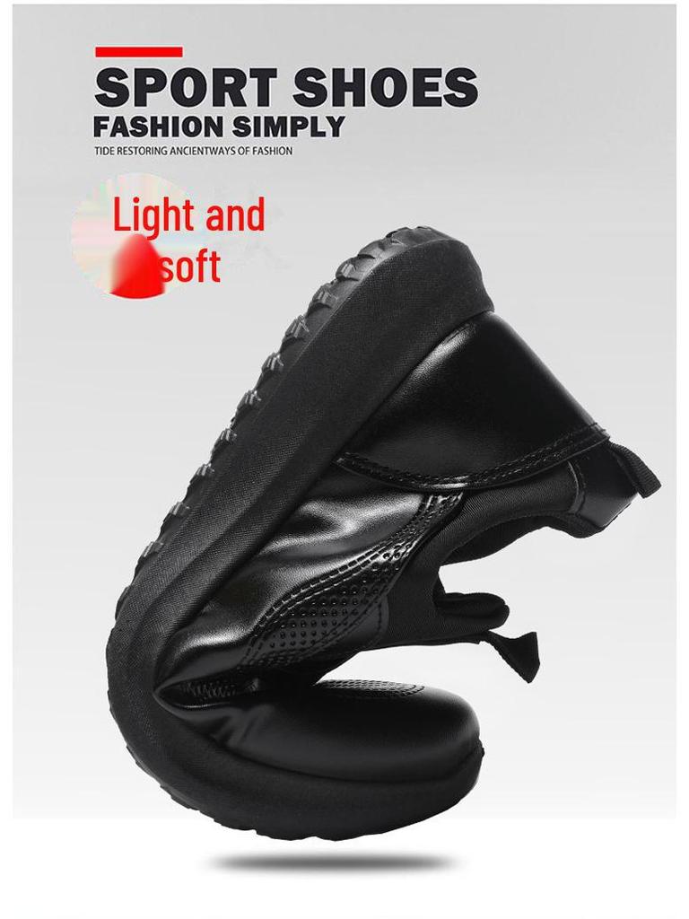 2024 Herren Leichte Leder Slipper - Runde Zehenpartie, Dicke Sohle für Alle Jahreszeiten