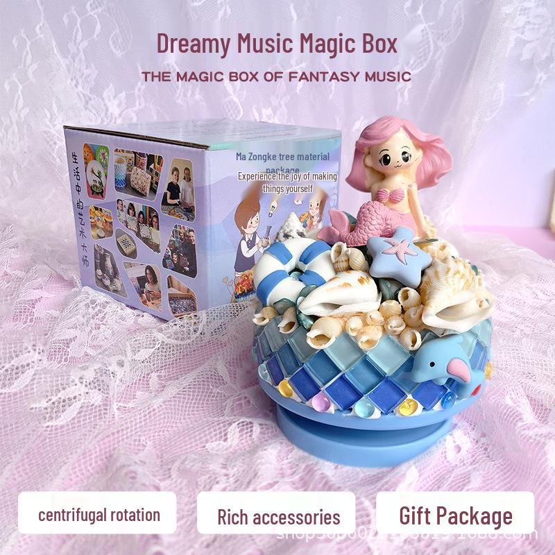 

Little Girl Carousel Crystal Ball Music Box Ornament - Perfect Birthday Gift