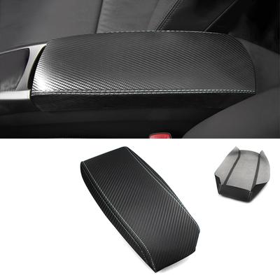 Cubierta de reposabrazos de cuero con textura de carbono suave para Toyota Prius 2004 - 2009, pegatina de cubierta de piel para caja de reposabrazos de Control central de coche