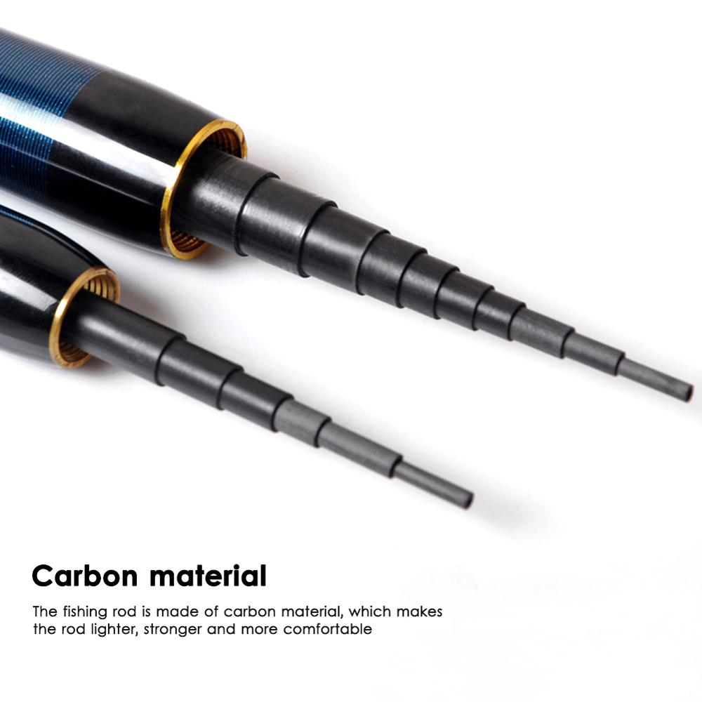 Nastavitelná délka polohování Rybářský prut 3,6M-7,2M Teleskopický Ultra-krátký Karbonový Rybářský Spinningový Ultra lehký Tvrdý Potokový Prut