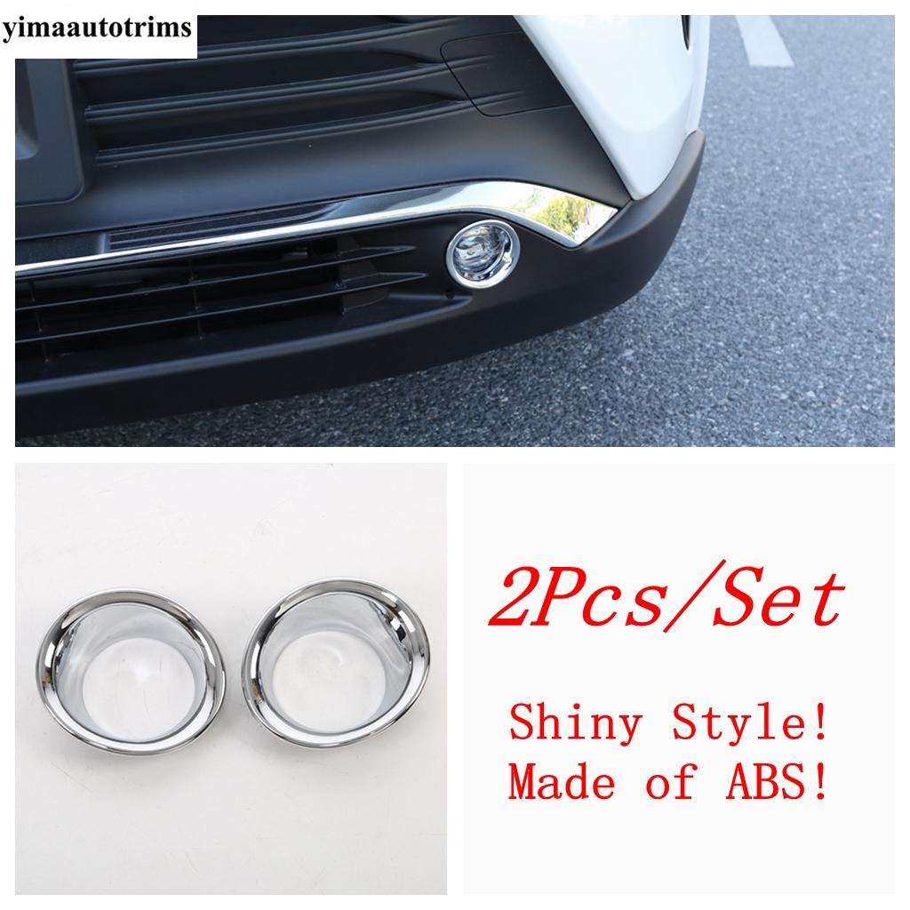 For Toyota Venza / Harrier  - 2024 Front Fog Light Lamp Ring Eyebrow Eyelid Cover Trim ABS Black / Carbon Fiber Accessories