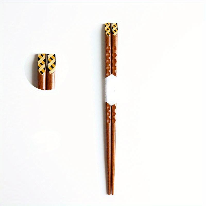 

1Pair of Italian Magic Edge Craft Carved Turtle Shell Chopsticks Set Indonesian Wood Pointed Chopsticks Tableware Household 1pair style1