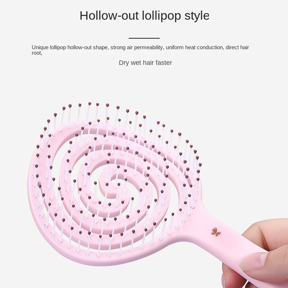 Mosquito Coil  Shape Lollipop Shape Barber Comb Macaron Scalp Massage Comb  Girl