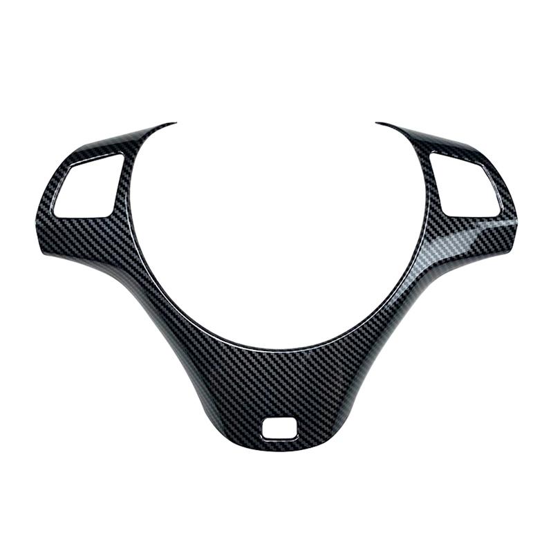 Carbon Fiber Look Interior Steering Wheel Panel Cover Trim Sticker For BMW 3 Seires E90 E91 E92 E93 2005-2012 Advance Versions