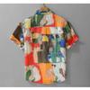 Moda Estiva Camicia Hawaiana Uomo Top Morbidi e Comodi Manica Corta Camicie Stampate Streetwear Giovanile Camicia Casual Pieghettata Maschile