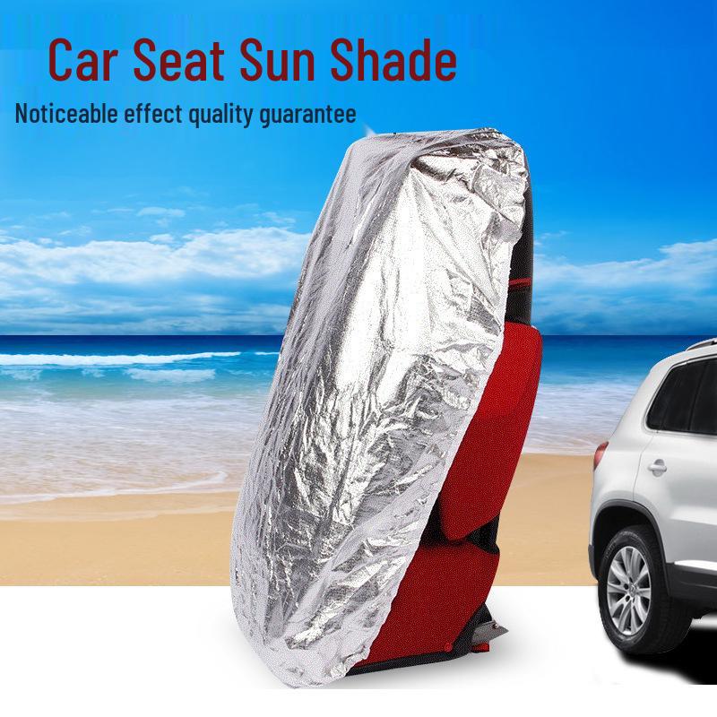 Children's Car Seat Cover with Sunshade Protection and Heat-Insulating Aluminum Film