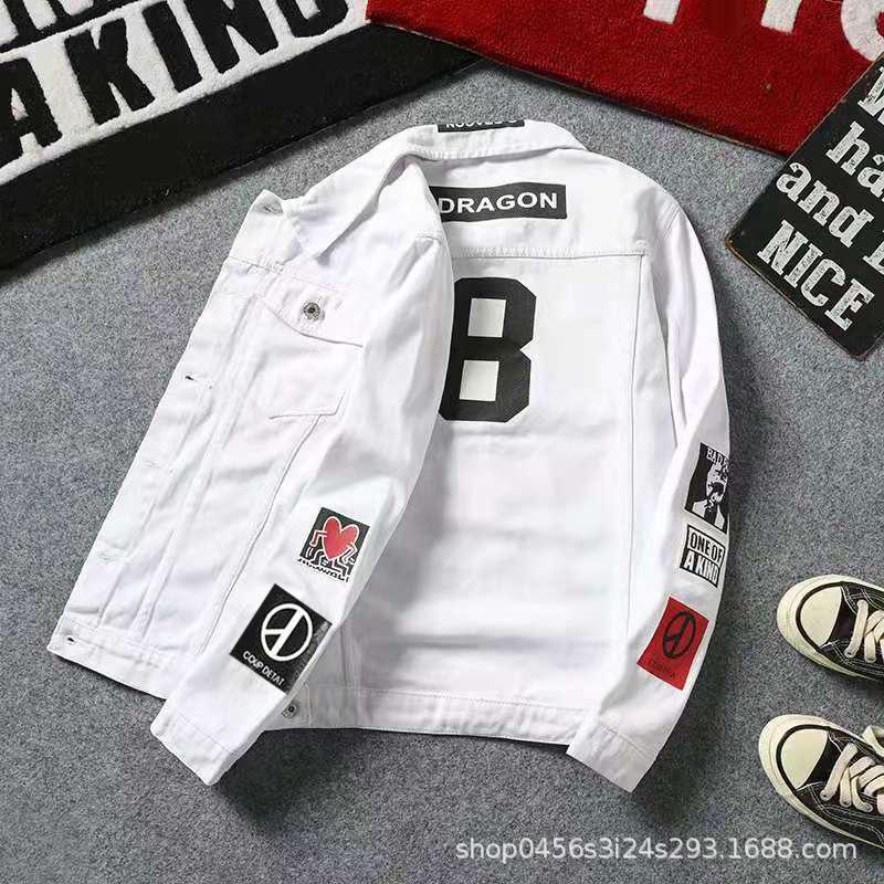 Jugendliche Denimjacke im koreanischen Stil für Junior High und High School Schüler - Herren Trendmantel für Frühling & Herbst