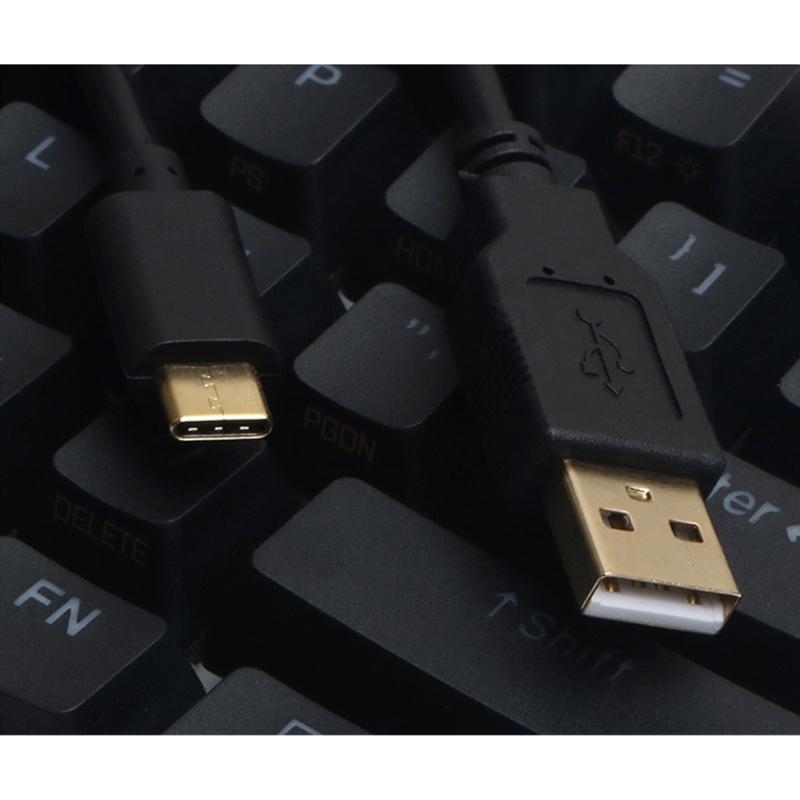 USB C Port Coiled Cable Wire Mechanical Keyboard GH60 USB Cable Type c USB Port for Poker 2 GH60 Keyboard Kit DIY