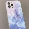 Purple Smudged Marble for iPhone17 Airbag Mobile Phone Case Apple 15promax Anti-drop 14/16