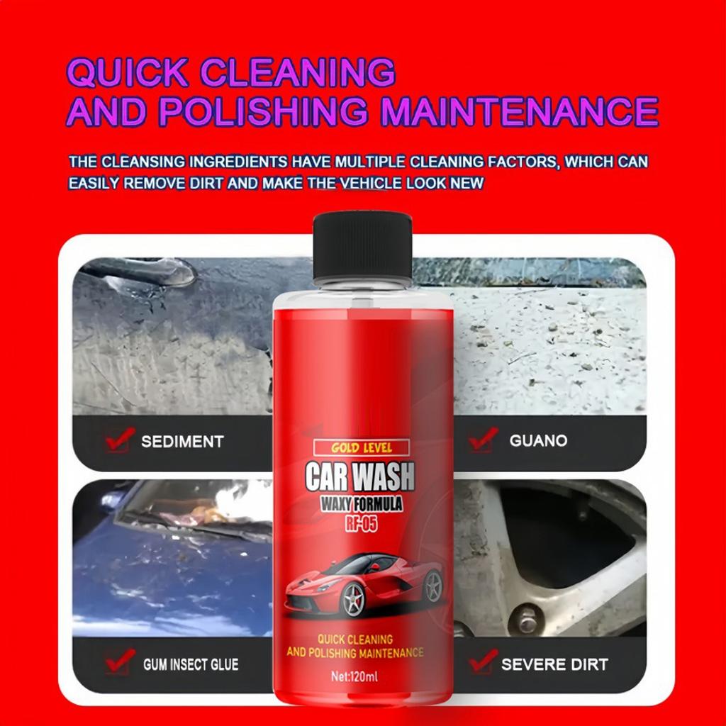 Concentrated High Foaming Car Wash Solution For Beauty, Stain Removal, Polishing, Waxing, And Automotive Beauty Products 120ml