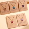 iF ME 5 PCS Colorful Butterfly Pendant Necklace Set Fashion Necklace Party Gift for Women Jewelry Accessories