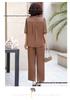 Mom's Summer Chic Mid-Sleeve Two-Piece Set: Stylish Chinese-Inspired Top for Middle-Aged and Elderly Women