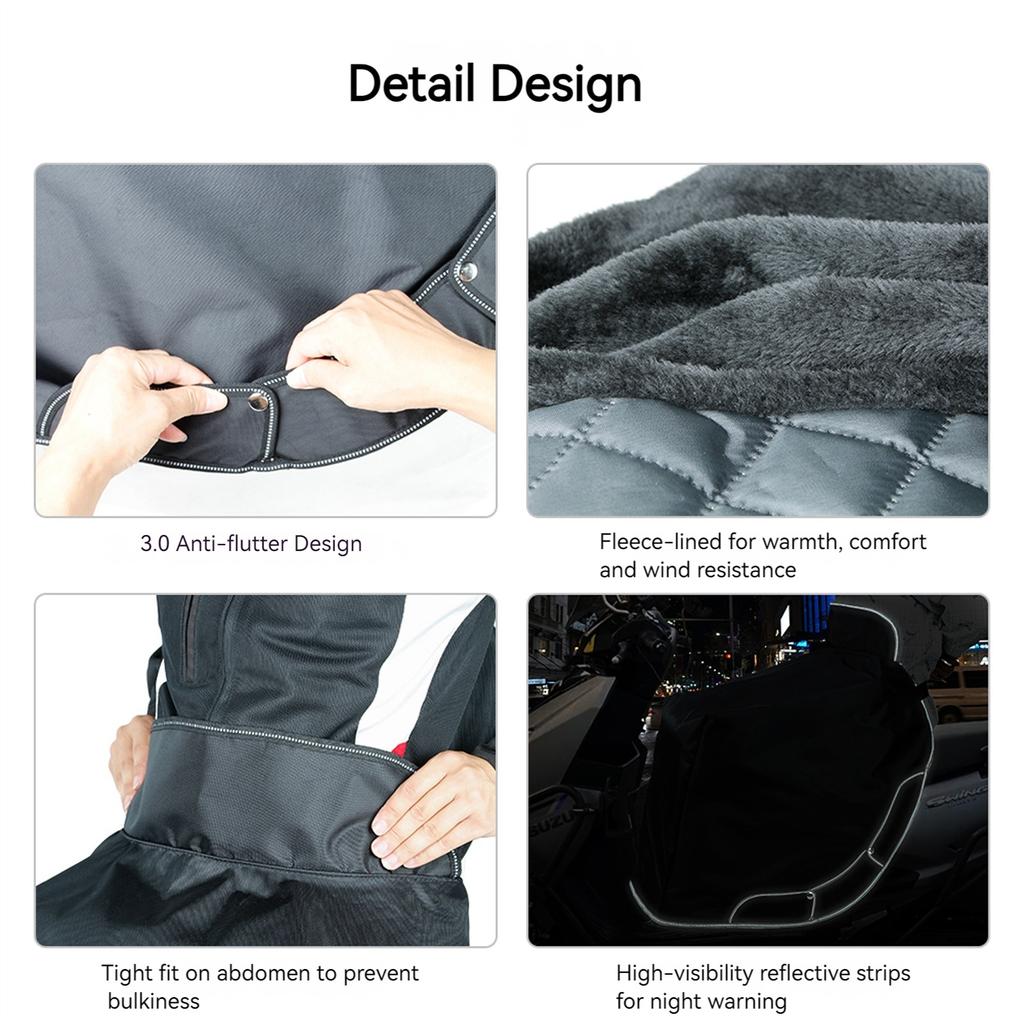 Motorcycle Winter Leg Cover Windproof Apron Scooter Leg Protector for Fall Winter Cold Weather Motorcycle Scooter Outdoor Riding