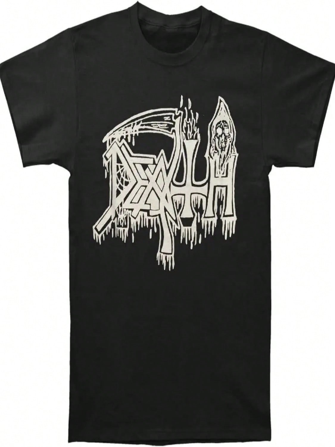 Death- Classic Logo T Shirt (White On Black) S разноцветный