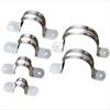 100/50Pcs Pipe Strap Clamp Stainless Steels 2 Holes Rigid Pipe Strap Bracket Tube Pipe Strap Clamp Heavy Duty Conduits Clamps