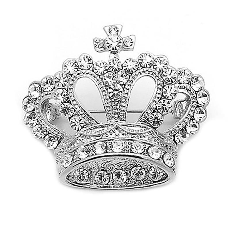 Fashion Elegance Women Crown Shape Princess Brooch Dress Pin