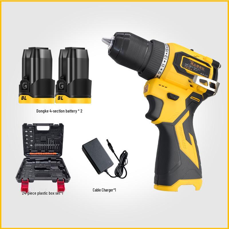 16.8V Brushless Lithium Hand Drill & Electric Screwdriver with Dual Speed and Self-Stopping