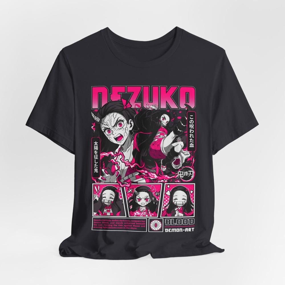 Nezuko Anime Graphic T-Shirt Tee Tops - Unisex Jersey Short Sleeve T-Shirt, Demon Slayer