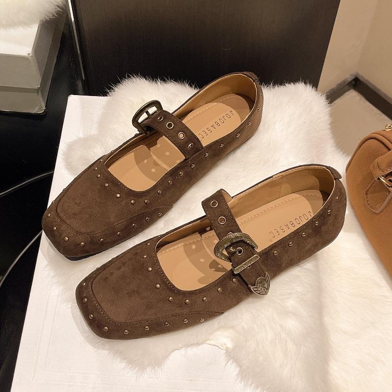 Neuer Stil Damen Elegant Retro Mary Jane Damen Casual Flache Schuhe Weiche Bequeme Ballerinas Damen Zapatos Mujer